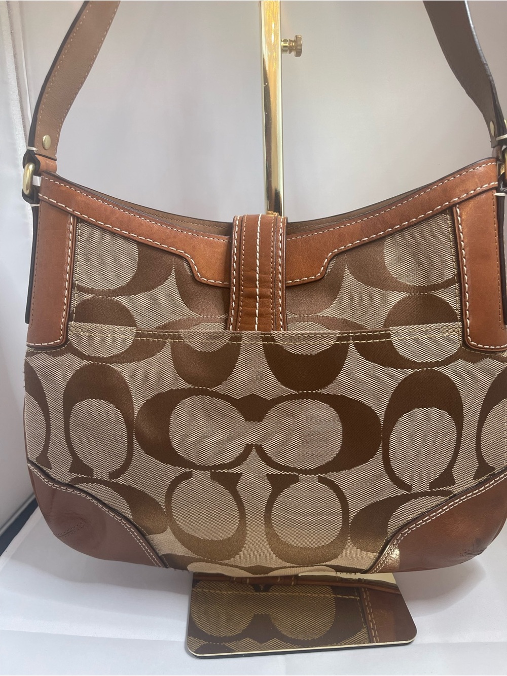 Coach Hampton Signature Tricolor Patchwork Hobo Bag - Picture 4 of 10